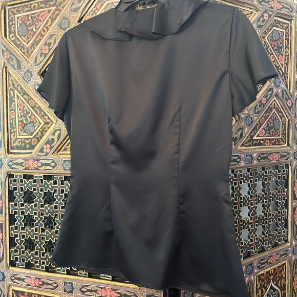 NWT silky flirty black shirt - Picture 8 of 8